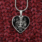 Virgo Zodiac 08.23 - 09.22 Engravable Heart Pendant Snake Chain Necklace