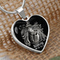 Scorpio Zodiac 10.23 - 11.21 Engravable Heart Pendant Snake Chain Necklace