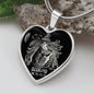 Scorpio Zodiac 10.23 - 11.21 Engravable Heart Pendant Snake Chain Necklace