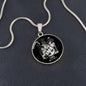 Libra Zodiac 09.23 - 10.22 Engravable Circle Pendant Snake Chain Necklace