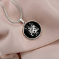 Libra Zodiac 09.23 - 10.22 Engravable Circle Pendant Snake Chain Necklace