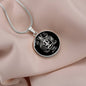 Virgo Zodiac 08.23 - 09.22 Engravable Circle Pendant Snake Chain Necklace