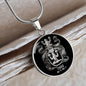 Virgo Zodiac 08.23 - 09.22 Engravable Circle Pendant Snake Chain Necklace