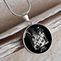 Libra Zodiac 09.23 - 10.22 Engravable Circle Pendant Snake Chain Necklace