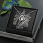 Scorpio Zodiac 10.23 - 11.21 Forever Love Heart Pendant Cable Chain Necklace with Luxury Mahogany Box w/LED