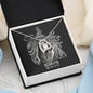 Scorpio Zodiac 10.23 - 11.21 Forever Love Heart Pendant Cable Chain Necklace with Luxury Mahogany Box w/LED