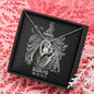 Scorpio Zodiac 10.23 - 11.21 Forever Love Heart Pendant Cable Chain Necklace with Luxury Mahogany Box w/LED