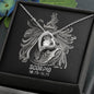 Scorpio Zodiac 10.23 - 11.21 Forever Love Heart Pendant Cable Chain Necklace with Luxury Mahogany Box w/LED