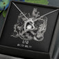 Leo Zodiac 07.23 - 08.22 Forever Love Heart Pendant Cable Chain Necklace with Luxury Mahogany Box w/LED