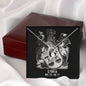 Libra Zodiac 09.23 - 10.22 Forever Love Heart Pendant Necklace with Luxury Mahogany Box w/LED