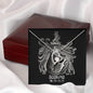 Scorpio Zodiac 10.23 - 11.21 Forever Love Heart Pendant Cable Chain Necklace with Luxury Mahogany Box w/LED