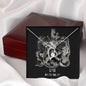 Leo Zodiac 07.23 - 08.22 Forever Love Heart Pendant Cable Chain Necklace with Luxury Mahogany Box w/LED