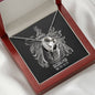 Scorpio Zodiac 10.23 - 11.21 Forever Love Heart Pendant Cable Chain Necklace with Luxury Mahogany Box w/LED