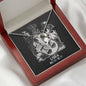 Libra Zodiac 09.23 - 10.22 Forever Love Heart Pendant Necklace with Luxury Mahogany Box w/LED