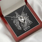 Scorpio Zodiac 10.23 - 11.21 Forever Love Heart Pendant Cable Chain Necklace with Luxury Mahogany Box w/LED