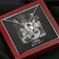 Libra Zodiac 09.23 - 10.22 Forever Love Heart Pendant Necklace with Luxury Mahogany Box w/LED