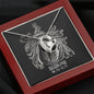 Scorpio Zodiac 10.23 - 11.21 Forever Love Heart Pendant Cable Chain Necklace with Luxury Mahogany Box w/LED
