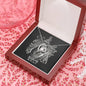 Scorpio Zodiac 10.23 - 11.21 Forever Love Heart Pendant Cable Chain Necklace with Luxury Mahogany Box w/LED