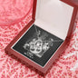 Libra Zodiac 09.23 - 10.22 Forever Love Heart Pendant Necklace with Luxury Mahogany Box w/LED