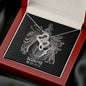 Scorpio Zodiac 10.23 - 11.21 Dazzling Infinite Hearts Pendant Cable Chain Necklace with Luxury Mahogany Box w/LED