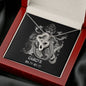 Cancer Zodiac 06.21 - 07.22 Eternal Bond Infinite Hearts Pendant Cable Chain Necklace with Luxury Mahogany Box w/LED