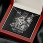 Sagittarius Zodiac 11.22 - 12.21 Double Hearts Infinite Love Cable Chain Necklace with Luxury Mahogany Box w/LED