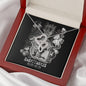 Sagittarius Zodiac 11.22 - 12.21 Double Hearts Infinite Love Cable Chain Necklace with Luxury Mahogany Box w/LED