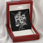 Aries Zodiac 03.21 - 04.19 Eternal Bond Infinite Hearts Pendant Cable Chain Necklace with Luxury Mahogany Box w/LED