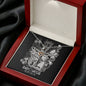 Sagittarius Zodiac 11.22 - 12.21 Dragonfly Power and Wisdom Pendant Cable Chain Necklace with Luxury Mahogany Box w/LED