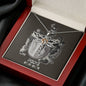 Pisces Zodiac 02.19 - 03.20 Dragonfly Power and Wisdom Pendant Cable Chain Necklace with Luxury Mahogany Box w/LED