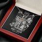 Sagittarius Zodiac 11.22 - 12.21 Dragonfly Power and Wisdom Pendant Cable Chain Necklace with Luxury Mahogany Box w/LED