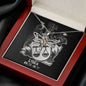 Libra Zodiac 09.23 - 10.22 Dragonfly Power and Wisdom Cable Chain Necklace with Luxury Mahogany Box w/LED