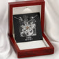 Libra Zodiac 09.23 - 10.22 Dragonfly Power and Wisdom Cable Chain Necklace with Luxury Mahogany Box w/LED