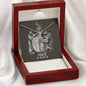 Pisces Zodiac 02.19 - 03.20 Dragonfly Power and Wisdom Pendant Cable Chain Necklace with Luxury Mahogany Box w/LED