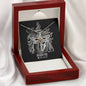 Scorpio Zodiac 10.23 - 11.21 Dragonfly Power and Wisdom Pendant Cable Chain Necklace with Luxury Mahogany Box w/LED
