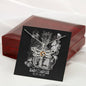 Sagittarius Zodiac 11.22 - 12.21 Dragonfly Power and Wisdom Pendant Cable Chain Necklace with Luxury Mahogany Box w/LED