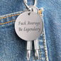 Handy Screwdriver Keychain 'Fuck Average Be Legendary' Engraved Text