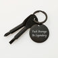 Handy Screwdriver Keychain 'Fuck Average Be Legendary' Engraved Text