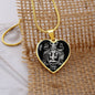 Virgo Zodiac 08.23 - 09.22 Engravable Heart Pendant Snake Chain Necklace