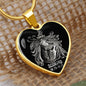 Scorpio Zodiac 10.23 - 11.21 Engravable Heart Pendant Snake Chain Necklace