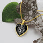 Virgo Zodiac 08.23 - 09.22 Engravable Heart Pendant Snake Chain Necklace