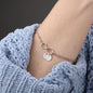 Virgo Zodiac 08.23 - 09.22 Engravable Circle Charms Infinity Pendant Satellite Chain Bracelet