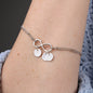 Virgo Zodiac 08.23 - 09.22 Engravable Circle Charms Infinity Pendant Satellite Chain Bracelet