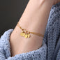 Virgo Zodiac 08.23 - 09.22 Engravable Circle Charms Infinity Pendant Satellite Chain Bracelet