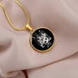 Libra Zodiac 09.23 - 10.22 Engravable Circle Pendant Snake Chain Necklace