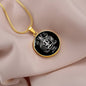 Virgo Zodiac 08.23 - 09.22 Engravable Circle Pendant Snake Chain Necklace