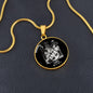 Libra Zodiac 09.23 - 10.22 Engravable Circle Pendant Snake Chain Necklace