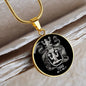 Virgo Zodiac 08.23 - 09.22 Engravable Circle Pendant Snake Chain Necklace