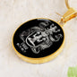 Virgo Zodiac 08.23 - 09.22 Engravable Circle Pendant Snake Chain Necklace