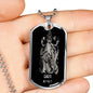 Cancer Zodiac 06.21 - 07.22 Engravable Dog Tag Pendant Military Style Ball Chain Necklace